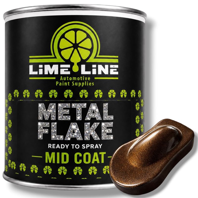 LiME LiNE Automotive Metal Flake Midcoat - No Reducer Needed (Rootbeer Brown, 1 Gallon) - color: Rootbeer Brown, size: 128 Fl Oz (Pack of 1)