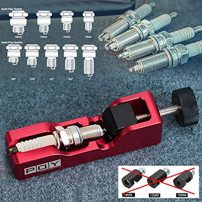 Universal Spark Plug Gap Gapping Tool Red - color: red