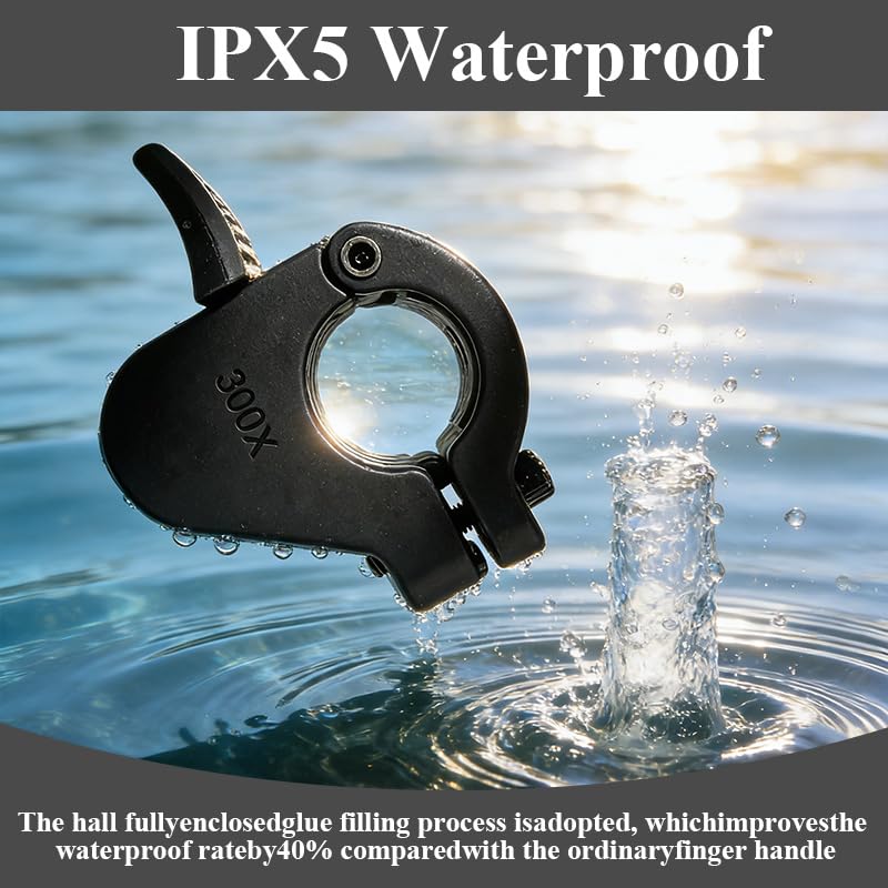 E-Bike Thumb Throttle 300X,Waterproof 3 Pin for 7/8" Handlebars