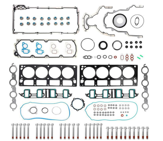 5.3 Full Cylinder Head Gasket Kit with Bolts Compatible with 2007-2013 Buick, Chevy Silverado Suburban Tahoe, GMC Sierra Yukon 5.3L Engine (QH-DTB-GM6000-001) - color: QH-DTB-GM6000-001