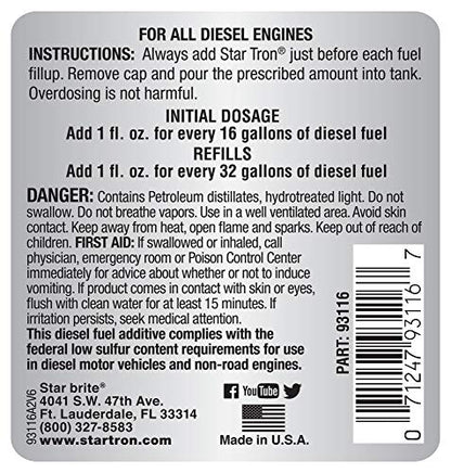 STAR TRON Enzyme Fuel Treatment - Diesel - style: 16 oz