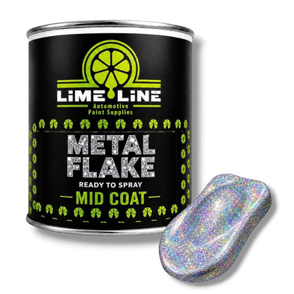 LiME LiNE Automotive Metal Flake Midcoat - No Reducer Needed (Silver Rainbow Iridescent, 1 Quart) - color: Silver Rainbow Iridescent, size: 32 Fl Oz (Pack of 1)