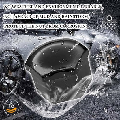 21mm Lug Nut Covers 20PCS Black Lug Nut Caps, Hexagonal Wheel Bolt Caps with Removal Tool, Dustproof & Rustproof Tire Hub Screw Protector, Universal Car Exterior Accessories for Most Cars - size: 21MM