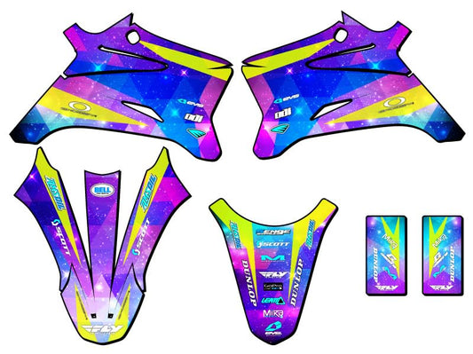 2008-2025 TTR 110 SPACE KADET Galaxy Base Kit Compatible with Yamaha | Senge Graphics Inc - size: Base Kit