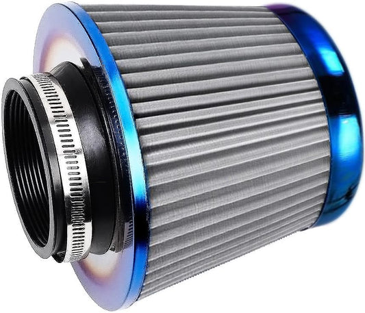 Cold Air Intake Filter 3inch/76mm Clamp-On Replacement Air Filter - color: Gray