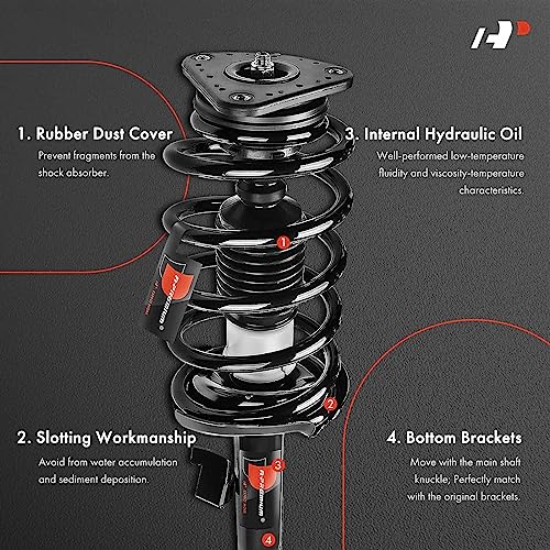 A-Premium Front Complete Strut Assemblies with Coil Springs, Set of 2 - style: Front Struts fit Mazda 5 2012-2015
