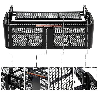 ORCISH Heavy Duty ATV Rear Drop Cargo Basket, 14" W x 41" L x 12.5" H Steel Mesh Rack with Mounting Kit, Universal ATV/UTV Storage Basket for Gear, Camping, Hunting, and Outdoor Use