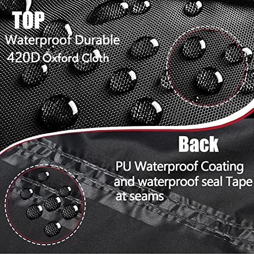 Motorcycle Cover Waterproof Outdoor,Breathable and Durable Oxford Cloth - size: 116Lx47.2Wx55H Inch