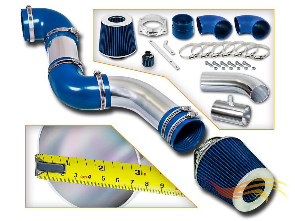 Short Ram Intake Kit for 96-02 Crown Victoria/Town Car 4.6L V8 (Blue) - color: Blue