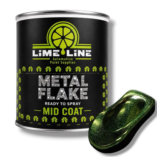 LiME LiNE Automotive Metal Flake Midcoat - No Reducer Needed (Green, 1 Quart) - color: Green, size: 32 Fl Oz (Pack of 1)