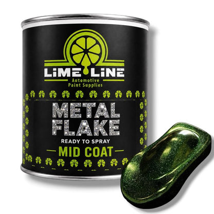 LiME LiNE Automotive Metal Flake Midcoat - No Reducer Needed (Green, 1 Quart) - color: Green, size: 32 Fl Oz (Pack of 1)