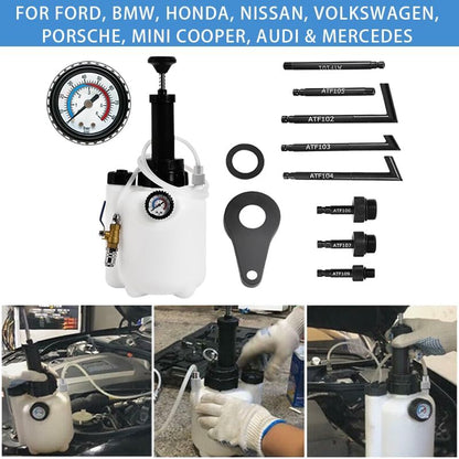 altivox 3L Transmission Fluid Pump Manual Oil Transfer Pump Fluid Transfer Pump Oil Filling Filler System Tool Extractor Tool Kit with Adapters