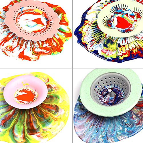 5P Acrylic Pouring Strainers Fluid Art Tools DIY Abstract Pour Painting