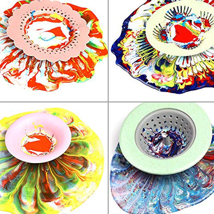 5P Acrylic Pouring Strainers Fluid Art Tools DIY Abstract Pour Painting