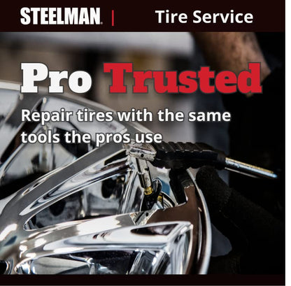 Steelman Valve Stem Puller and Installer Tire Maintenance Tool, Threaded Head, Pivoting Head, Nylon-Coated Steel 11-inch Handle - style: Nylon Housing