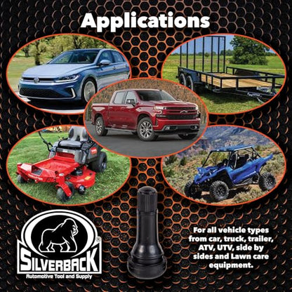 Silverback TR413 Snap-in Tire Valve Stems, Pack of 100 - size: TR413