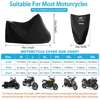 Dirt Bike Cover Waterproof Outdoor,600D Oxford Fabric,4 Reflective Strips,Lock Holes & License Plate Window,All Season Protection(M 73"X 33"X 39") - size: M（73"x33"x39")