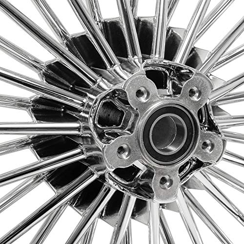 TOFR 18x3.5 Fat Spoke Chrome Front Wheel For Harley Touring Baggers 84-08 - color: Chrome, size: Front:18inch x 3.5inch