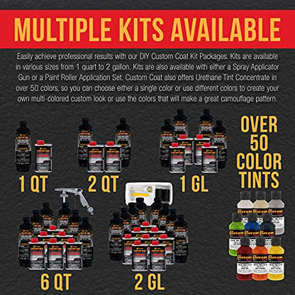 Custom Coat Black Urethane Spray-On Truck Bed Liner Kit, 2 Quarts (1/2 Gal) - color: Black, size: 0.5 Gallon Kit