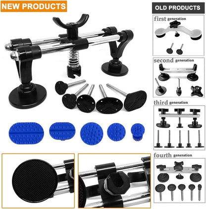 Manelord 25PCS Dent Puller - Car Dent Repair Kit, Dent Removal Kit with Double Pole Bridge Dent Puller for Auto Dent Removal, Door Dings and Car Hail Damage