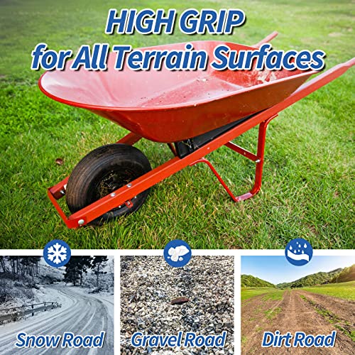 GICOOL 4.00-6 Flat Free Tire and Wheel, 13'' Solid Wheelbarrow Tire, 1 PK