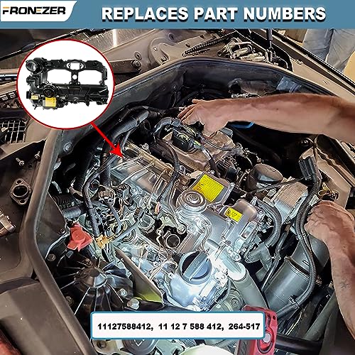 N20 Engine Valve Cover Kit with Gasket, Bolts & Oil Filler Cap Compatible with 2012-2018 BMW 228i 320i 328i 328i GT xDrive 428i 528i X1 X3 X4 X5 Z4 L4 2.0L Replaces# 11127588412 264-517 - color: PLASTIC