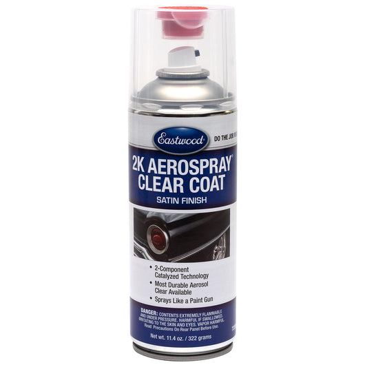 Eastwood 2k Aerospray Paint Aerosol Spray Automotive with Long-lasting and Durable Finish | Satin Clear Coat | 1 Pack