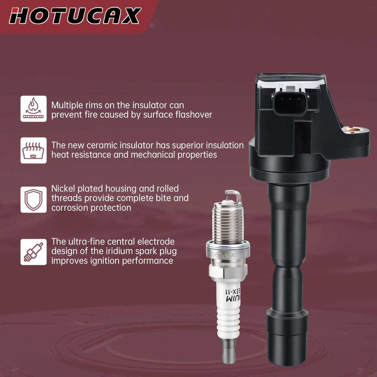 UF626 Ignition Coils & Spark Plugs Tune Up Kit, 4 Pack - size: UF626 & Spark Plugs