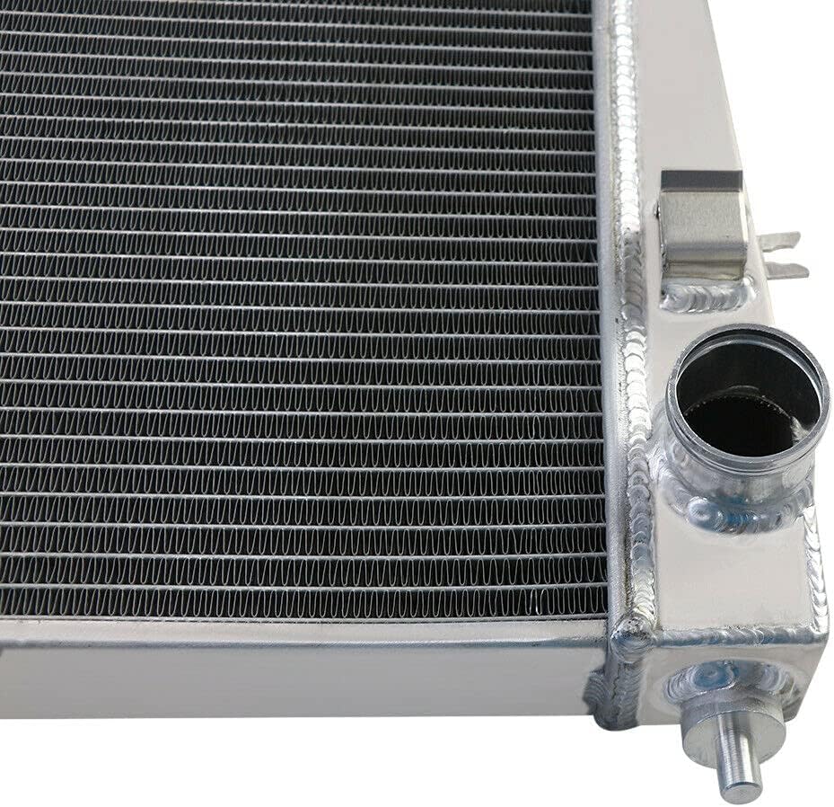 ALLOYWORKS 4 Row Aluminum Radiator For 2004-2009 Dodge Ram 1500 Ram 2500 Ram 3500 5.7L Hemi V8 Crossflow Radiator, Direct Replacement