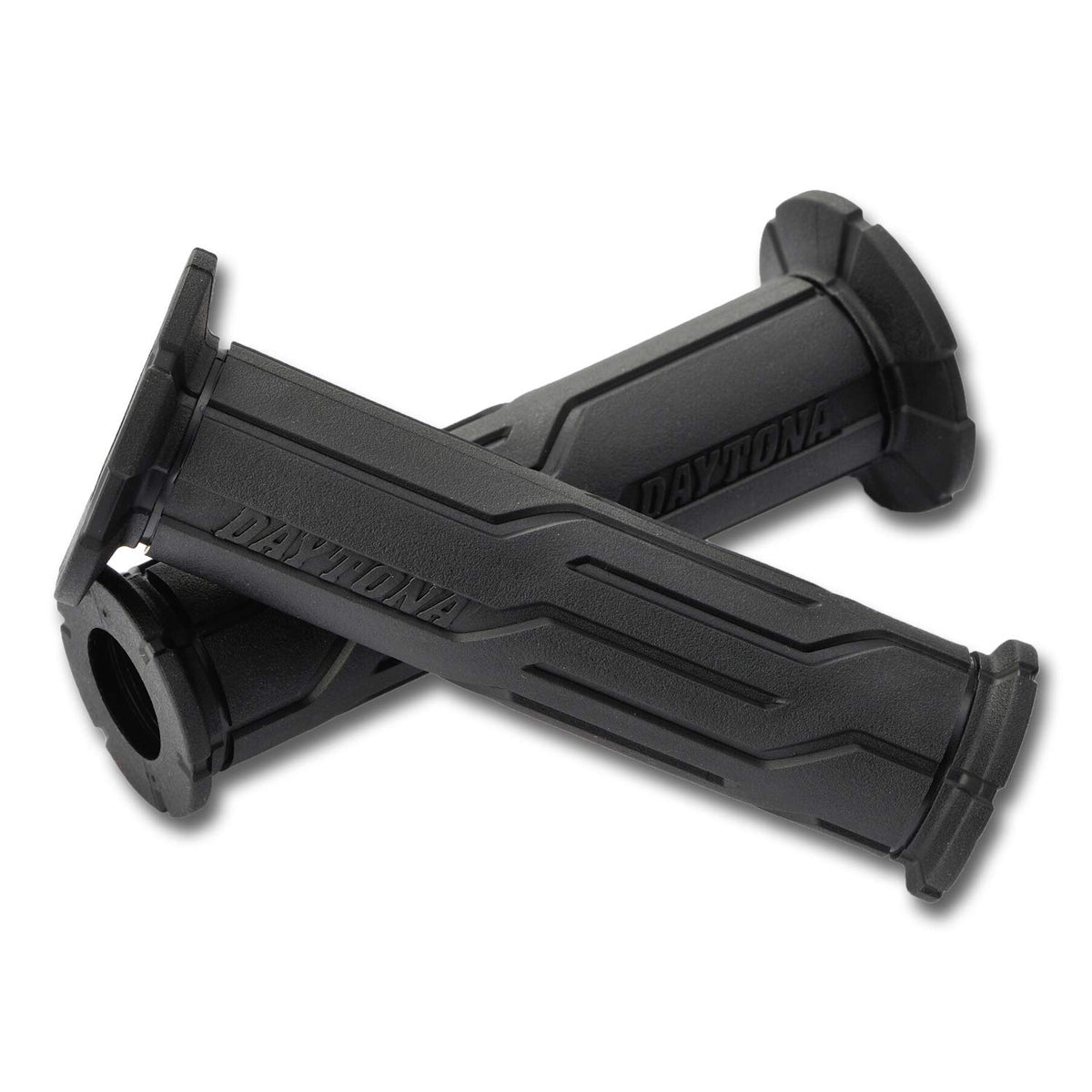 DAYTONA Universal 7/8" Motorcycle Handlebar Grips for Stylish Comforting Long Rides (Geometric) (Black) - color: Black