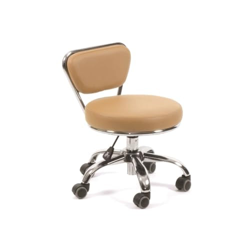 Dayton Home Office/Garden Rolling Seat (Cashmere) Pneumatic, Short Stool with Adjustable Height 13"-15", Perfect for Home Office, Gardening, Garage Mechanic, School and Lab - color: Cashmere